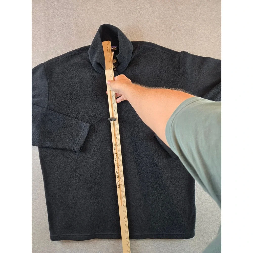 Patagonia Synchilla Quarter Zip Mens Large Black The Middle 100th Episode Fleece